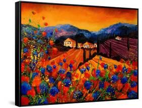 Tuscan Poppies-Pol Ledent-Framed Stretched Canvas