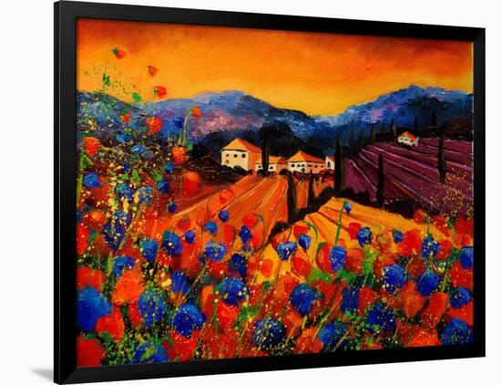 Tuscan Poppies-Pol Ledent-Framed Art Print