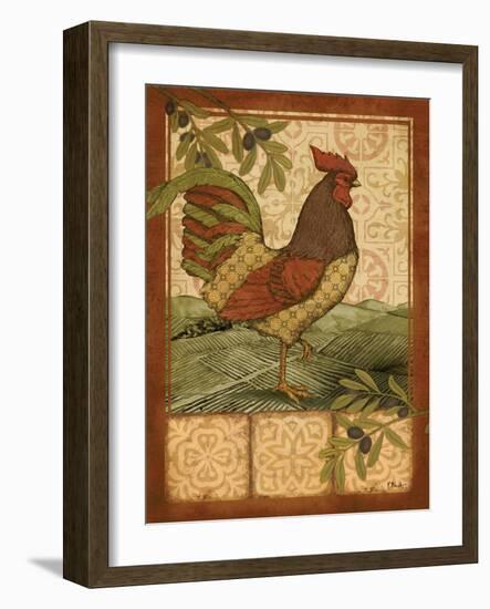 Tuscan Rooster II-Paul Brent-Framed Art Print