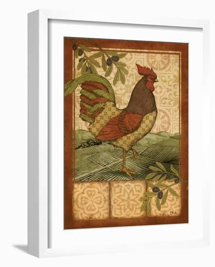 Tuscan Rooster II-Paul Brent-Framed Art Print