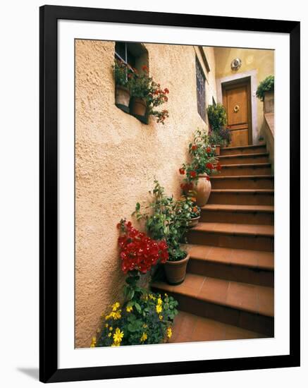 Tuscan Staircase, Italy-Walter Bibikow-Framed Photographic Print