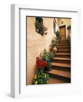 Tuscan Staircase, Italy-Walter Bibikow-Framed Photographic Print