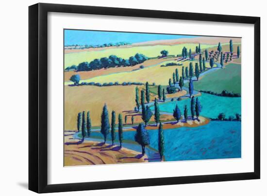 Tuscan Summer, 2021 (acrylic on board)-Paul Powis-Framed Giclee Print