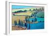 Tuscan Summer, 2021 (acrylic on board)-Paul Powis-Framed Giclee Print