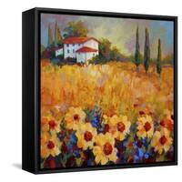 Tuscan Sunflowers-Marion Rose-Framed Stretched Canvas