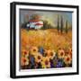 Tuscan Sunflowers-Marion Rose-Framed Giclee Print