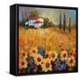 Tuscan Sunflowers-Marion Rose-Framed Stretched Canvas