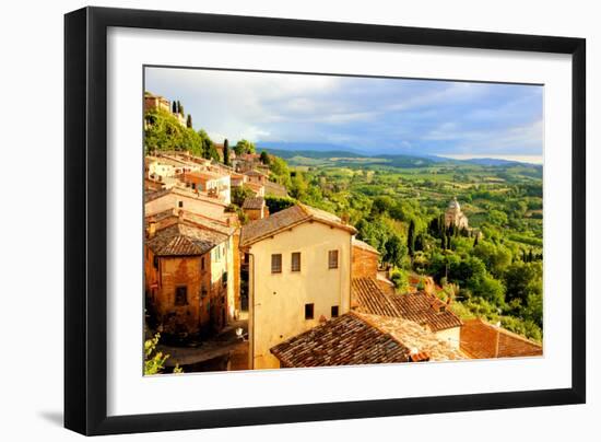 Tuscan Town at Sunset-Jeni Foto-Framed Photographic Print