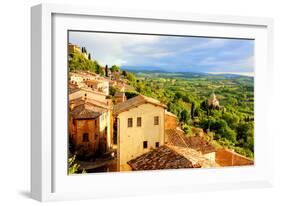 Tuscan Town at Sunset-Jeni Foto-Framed Photographic Print