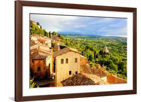 Tuscan Town at Sunset-Jeni Foto-Framed Photographic Print