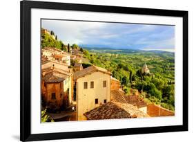 Tuscan Town at Sunset-Jeni Foto-Framed Photographic Print