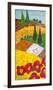 Tuscan Triptych A-null-Framed Premium Giclee Print