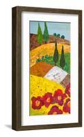 Tuscan Triptych A-null-Framed Art Print