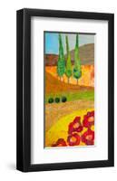 Tuscan Triptych B-null-Framed Art Print