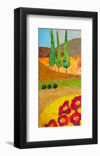 Tuscan Triptych B-null-Framed Art Print