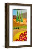 Tuscan Triptych B-null-Framed Art Print