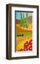 Tuscan Triptych B-null-Framed Art Print