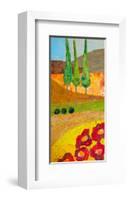 Tuscan Triptych B-null-Framed Art Print