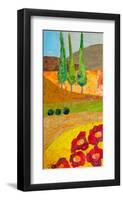 Tuscan Triptych B-null-Framed Art Print