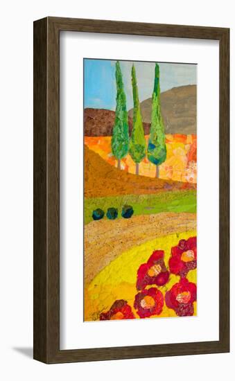 Tuscan Triptych B-null-Framed Art Print