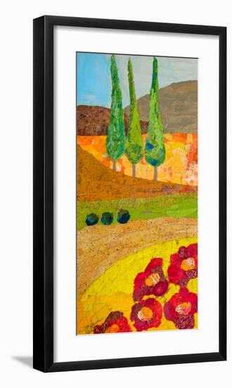 Tuscan Triptych B-null-Framed Art Print