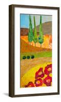 Tuscan Triptych B-null-Framed Art Print