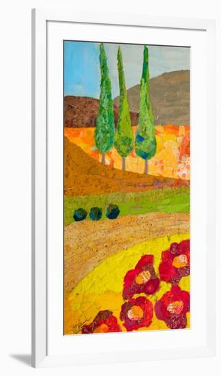 Tuscan Triptych B-null-Framed Art Print