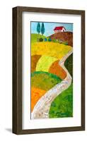 Tuscan Triptych C-null-Framed Art Print