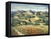 Tuscan Villa and Poppies-Marilyn Dunlap-Framed Stretched Canvas