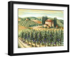 Tuscan Villa and Vineyard-Marilyn Dunlap-Framed Art Print