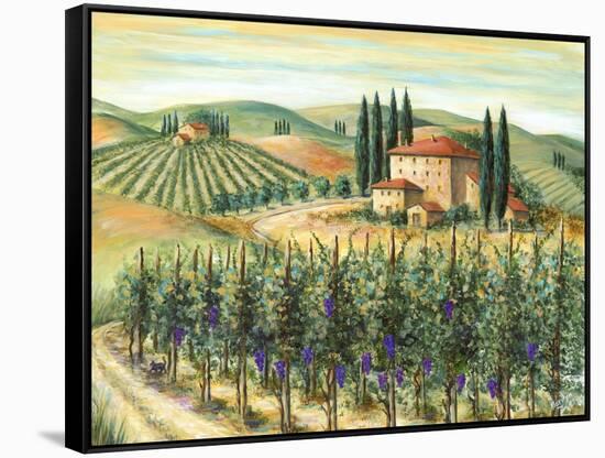 Tuscan Villa and Vineyard-Marilyn Dunlap-Framed Stretched Canvas