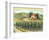 Tuscan Villa and Vineyard-Marilyn Dunlap-Framed Art Print