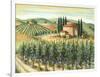 Tuscan Villa and Vineyard-Marilyn Dunlap-Framed Art Print