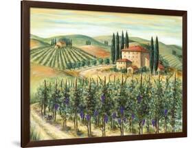 Tuscan Villa and Vineyard-Marilyn Dunlap-Framed Art Print