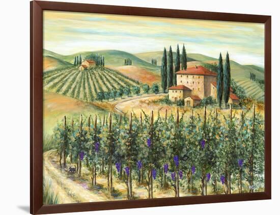 Tuscan Villa and Vineyard-Marilyn Dunlap-Framed Art Print