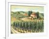 Tuscan Villa and Vineyard-Marilyn Dunlap-Framed Art Print