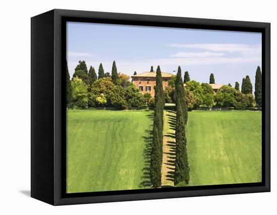 Tuscan Villa near the Town Pienza, Italy-Dennis Flaherty-Framed Stretched Canvas