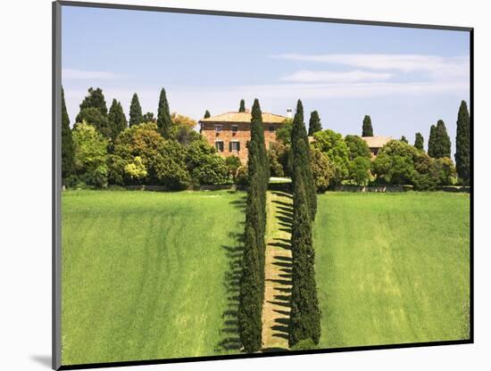 Tuscan Villa near the Town Pienza, Italy-Dennis Flaherty-Mounted Photographic Print