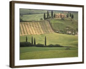 Tuscan Villa, Val d'Orcia, Italy-Walter Bibikow-Framed Photographic Print