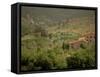Tuscan Villa View, Radda in Chianti, II Chianti, Tuscany, Italy-Walter Bibikow-Framed Stretched Canvas