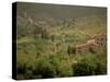 Tuscan Villa View, Radda in Chianti, II Chianti, Tuscany, Italy-Walter Bibikow-Stretched Canvas