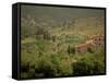 Tuscan Villa View, Radda in Chianti, II Chianti, Tuscany, Italy-Walter Bibikow-Framed Stretched Canvas