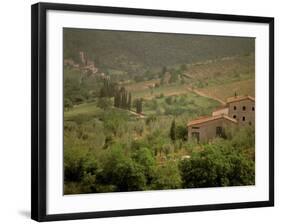 Tuscan Villa View, Radda in Chianti, II Chianti, Tuscany, Italy-Walter Bibikow-Framed Photographic Print