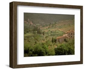 Tuscan Villa View, Radda in Chianti, II Chianti, Tuscany, Italy-Walter Bibikow-Framed Photographic Print