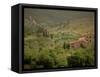 Tuscan Villa View, Radda in Chianti, II Chianti, Tuscany, Italy-Walter Bibikow-Framed Stretched Canvas