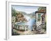 Tuscan Villas on the Lake-Marilyn Dunlap-Framed Art Print