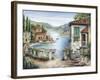 Tuscan Villas on the Lake-Marilyn Dunlap-Framed Art Print