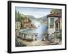 Tuscan Villas on the Lake-Marilyn Dunlap-Framed Art Print