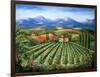 Tuscan Vineyard and Abbey-Marilyn Dunlap-Framed Art Print