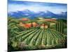 Tuscan Vineyard and Abbey-Marilyn Dunlap-Mounted Art Print